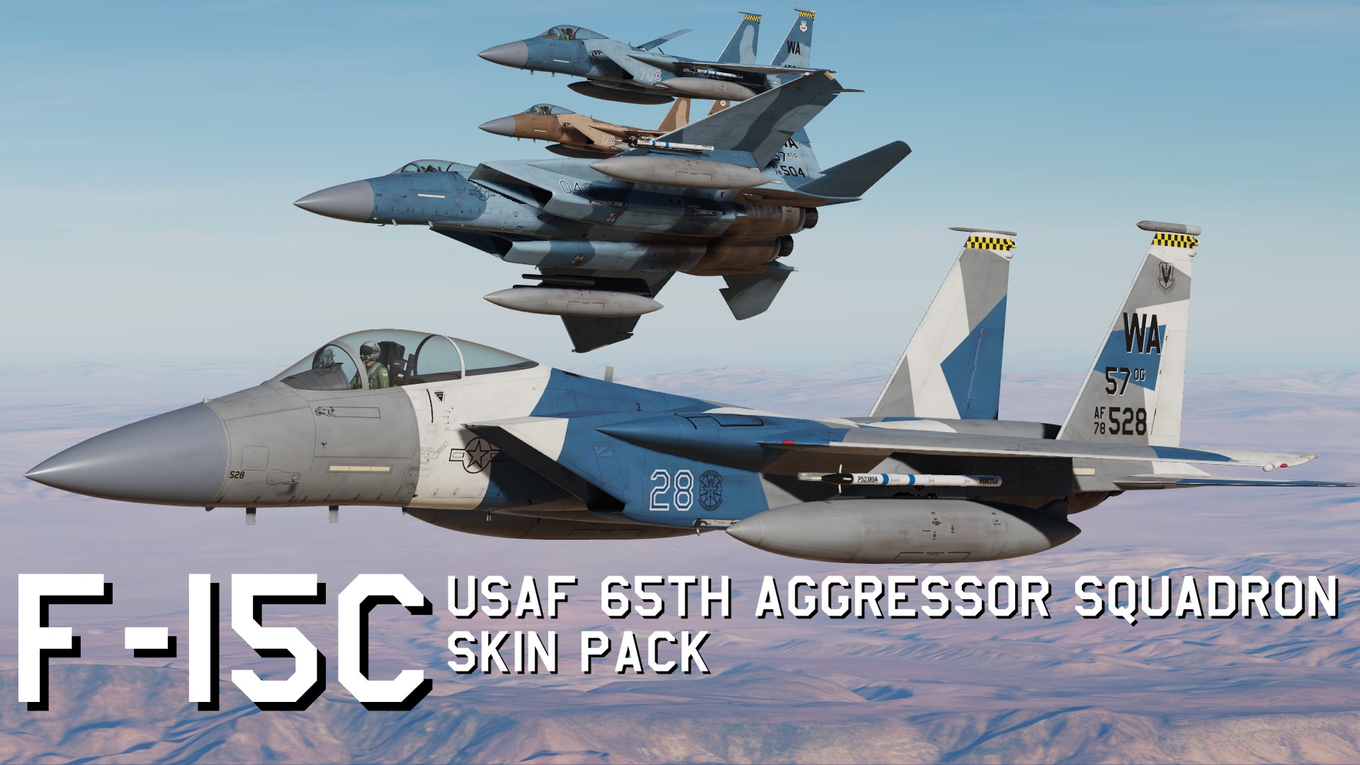 F-15C USAF 65th Aggressor Squadron 4K Skin Pack