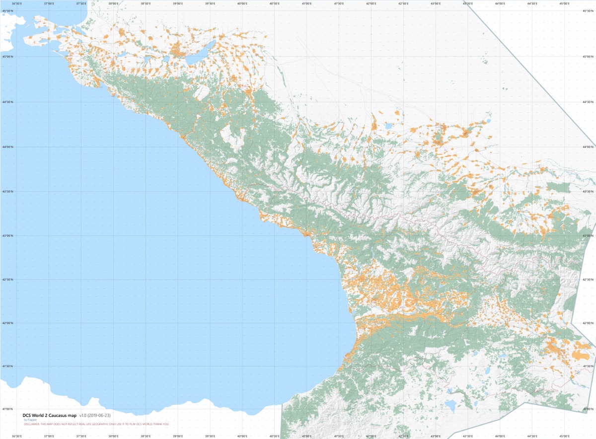 Accurate map for DCS 2.5 Caucasus theatre - GeoTIFF