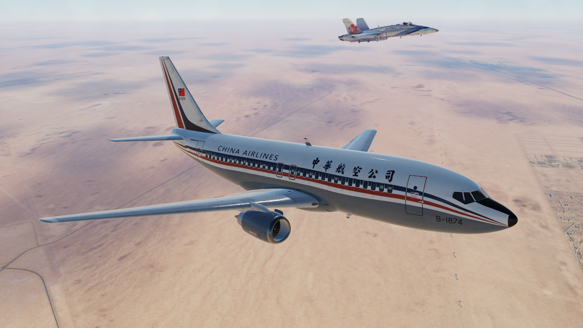 Civil Aircraft Mod Boeing 737 China Airlines Retro Livery v1.1