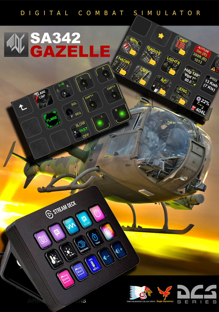 SA342 Gazelle - Stream Deck Profile v2.2 (Updated 24-05-2024)