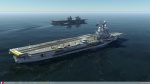 Aircraft Carrier Charles de Gaulle (R 91) and PA2 (R92?).