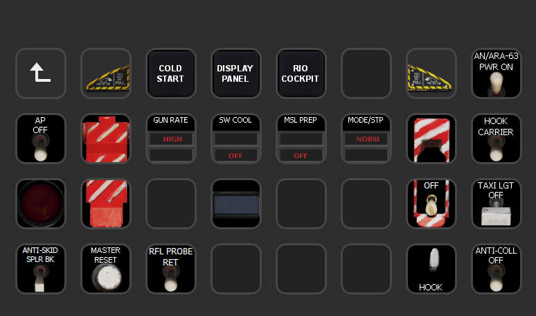 F-14 TOMCAT stream deck XL profile with RIO cockpit and 5x3