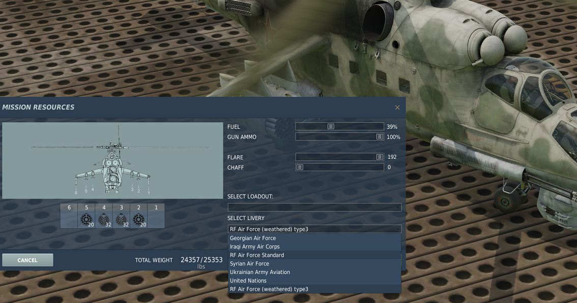 Unlock all liveries - Mi-24P edition