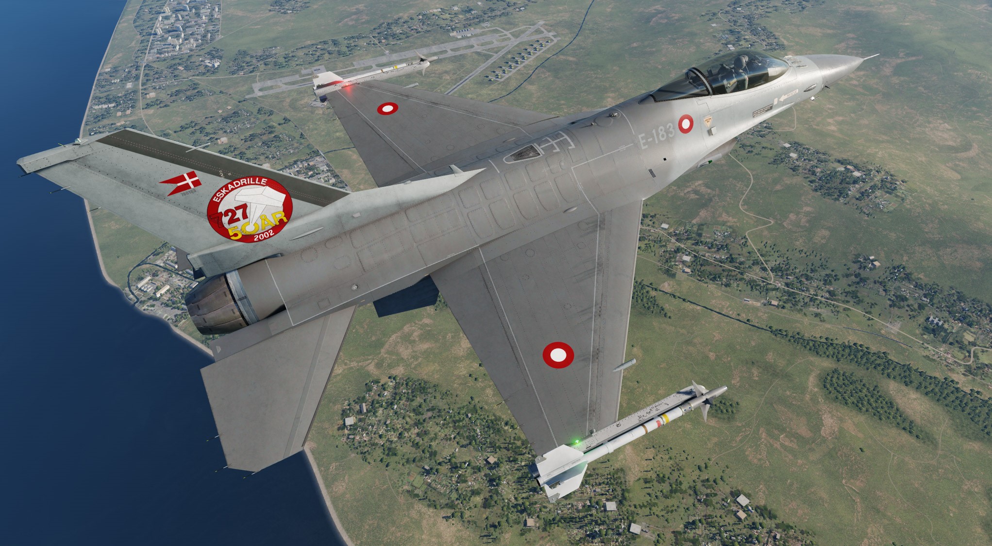 RDAF F-16A Fighting Falcon E-183 ESK727 50 YEARS 2002