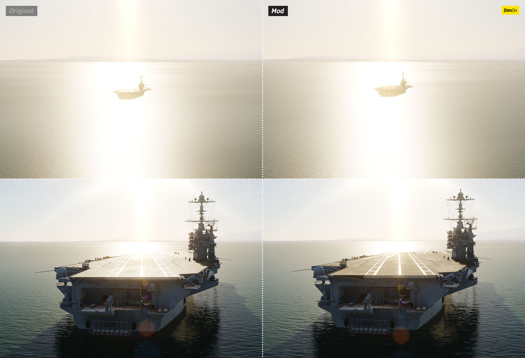 Darker and Less Glossy Deck for the Supercarrier and Stennis