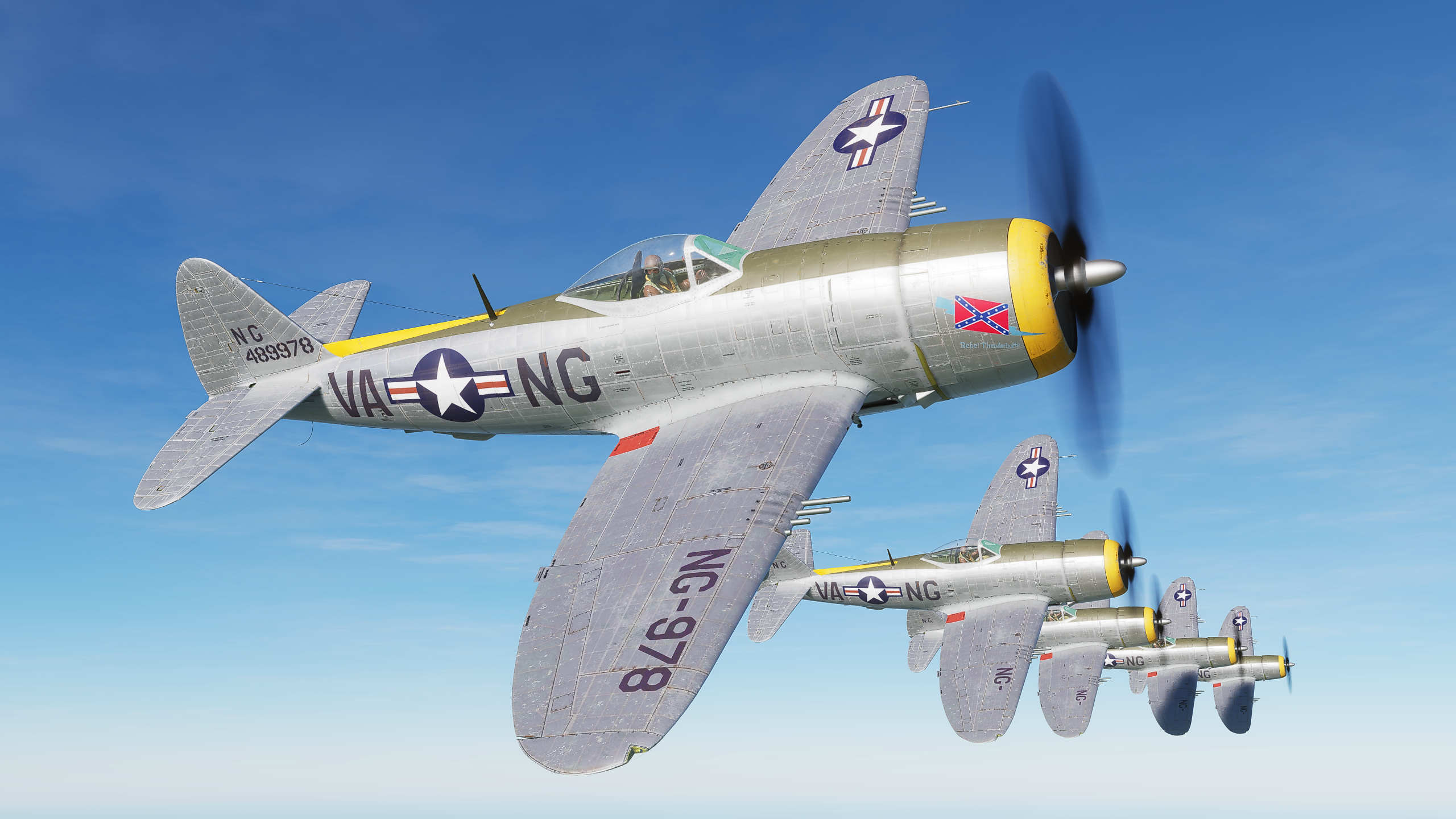 P-47D-30.  149th FS  'Rebel Thunderbolts' (489978) Virginia Air National Guard.circa 1950s.