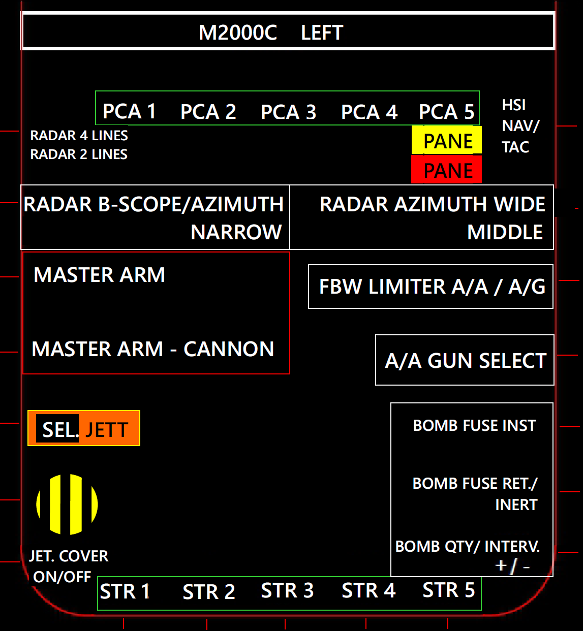 M-2000C TM MFD Cougar Template.