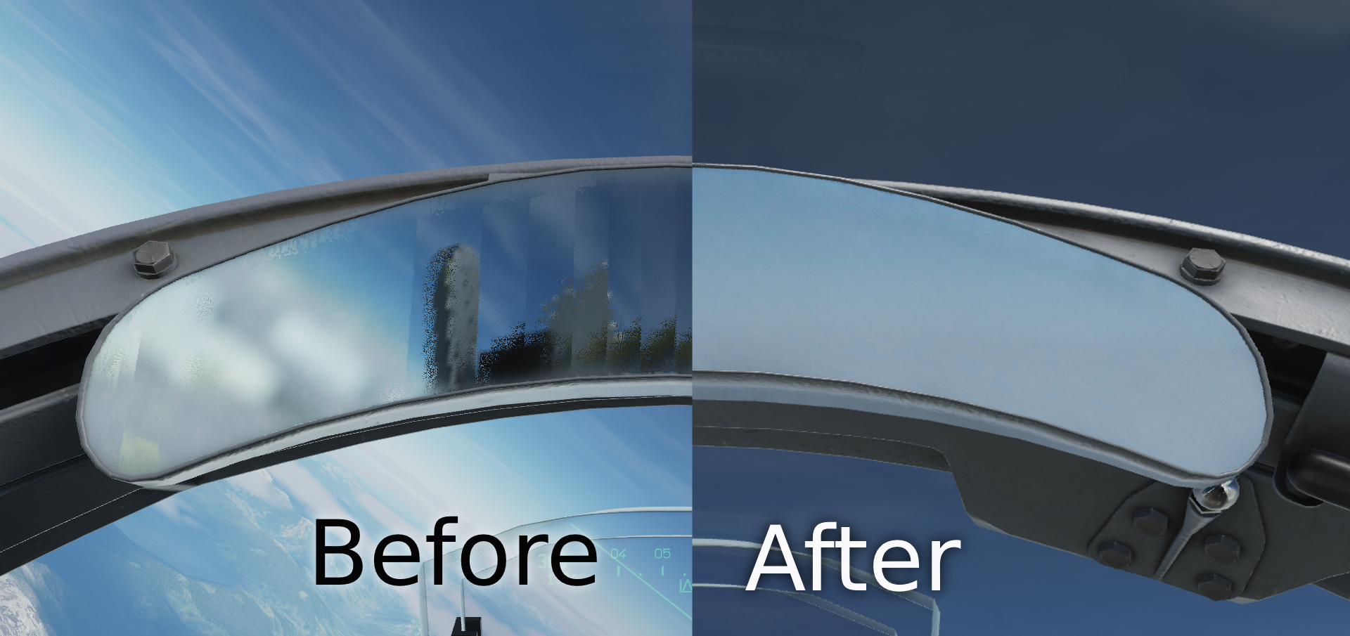Mirage-2000 mirror reflection fix