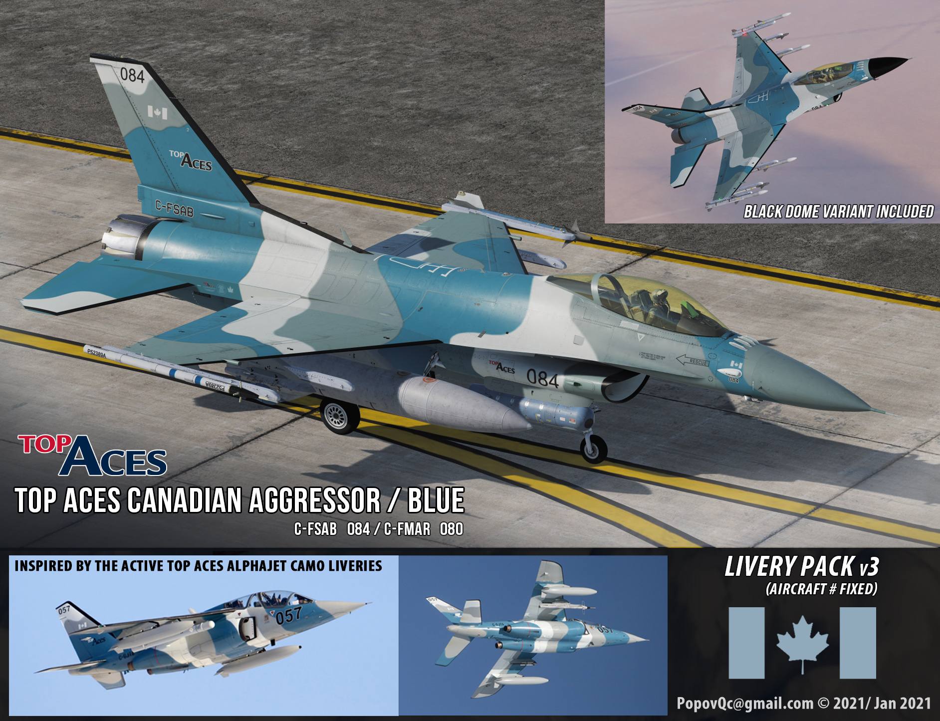 TopAces Aggressor Liveries Canadian Viper (v3)