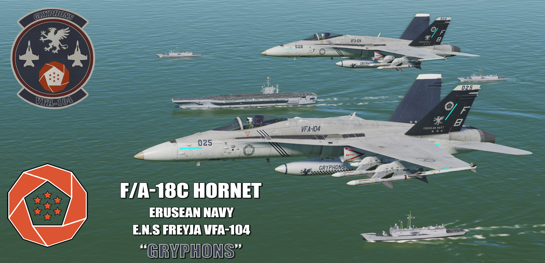 Ace Combat - Erusean Navy VFA-104 "Gryphons" F/A-18C Hornet