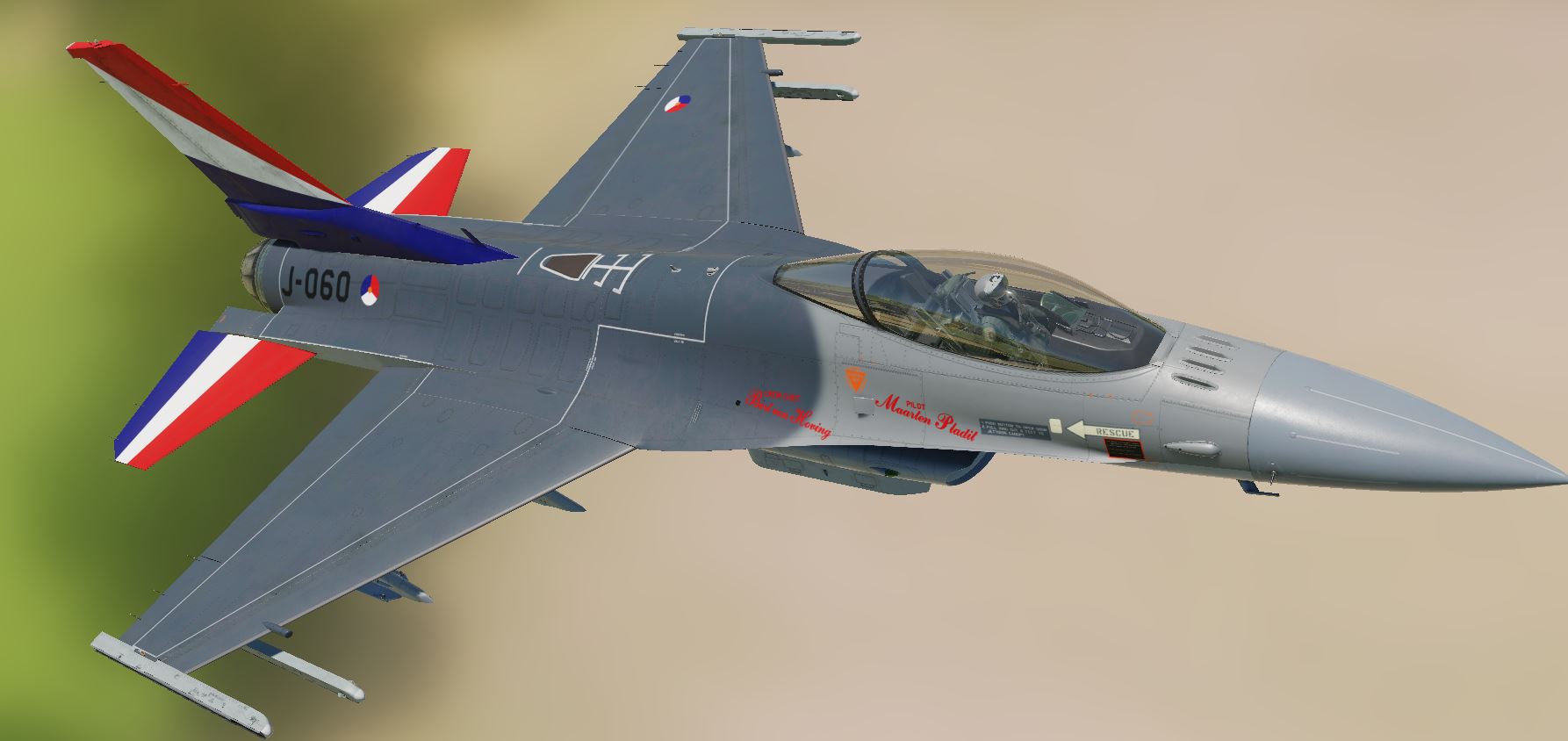 RNLAF 1989 F16a Solo Display