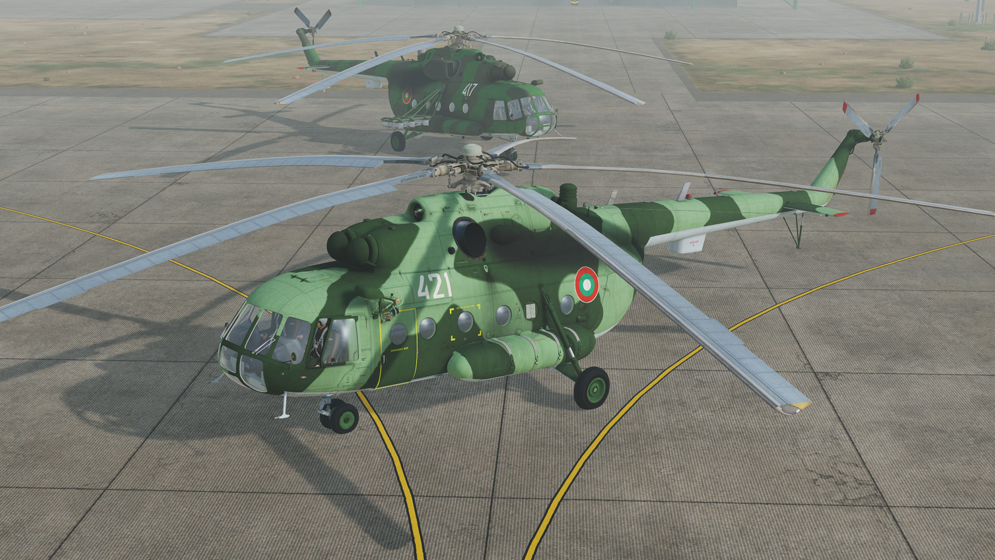 Mi-17 Bulgaria Air Force, tact. number 417 and 421