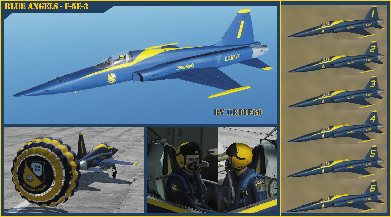 Blue Angels Team for F-5E-3