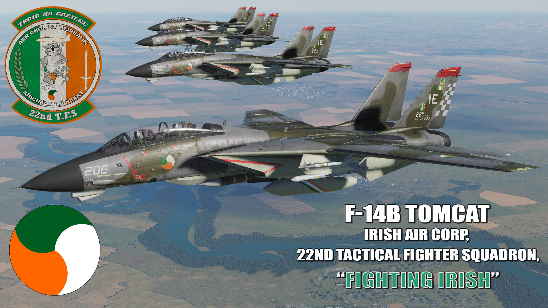 Irish Air Corp 22nd T.F.S "Fighting Irish" F-14B Tomcat
