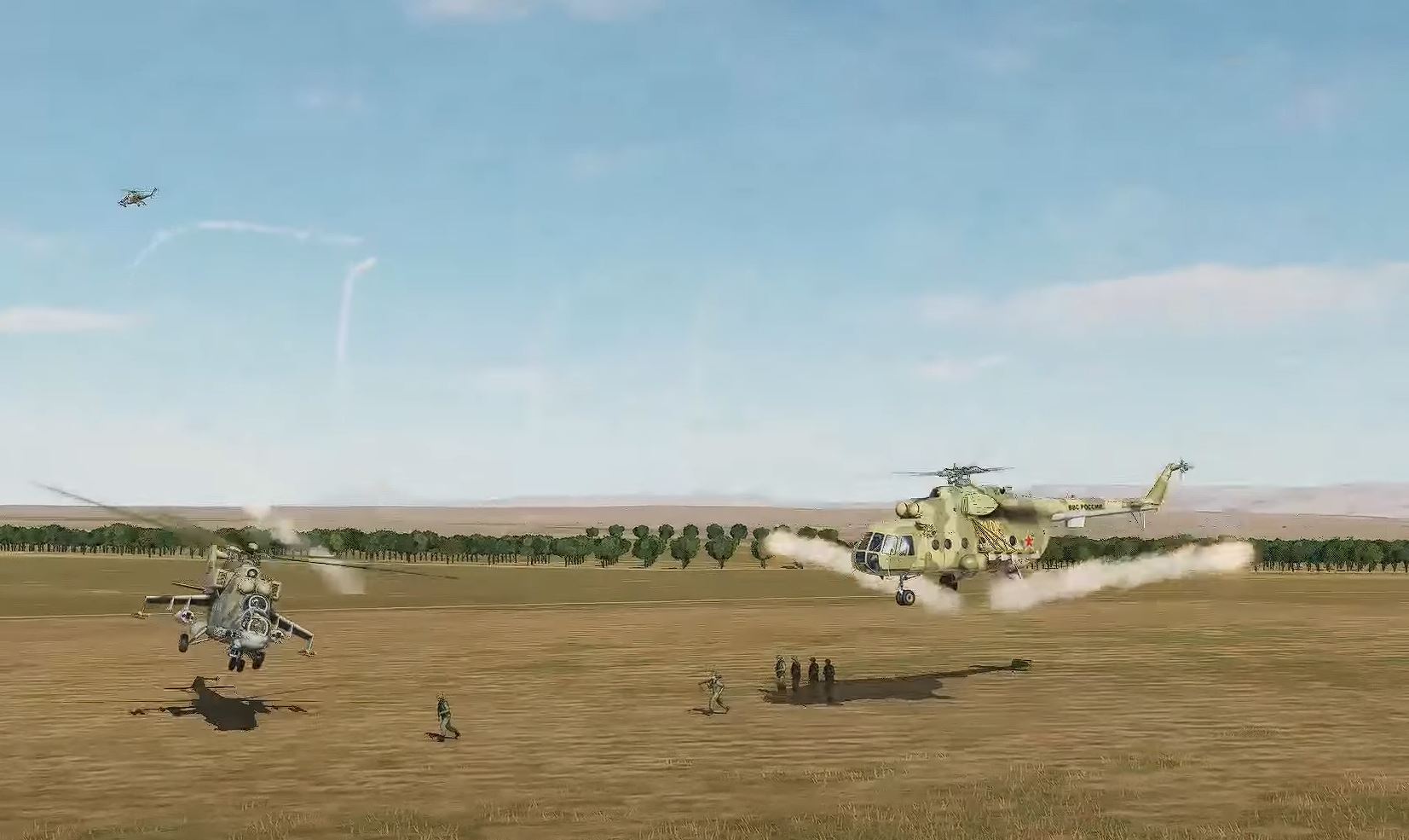 Escort Mi-8MTV2 to hostile area for troop insertion