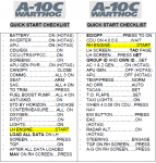 A-10C Quick Checklist. (Update vs 1.2)