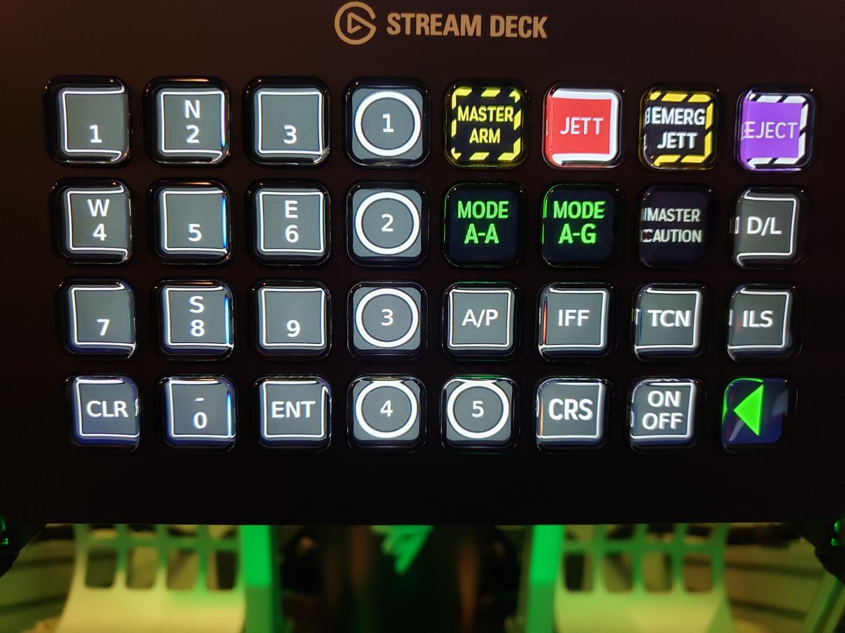 Stream Deck XL - F18 Hornet profile
