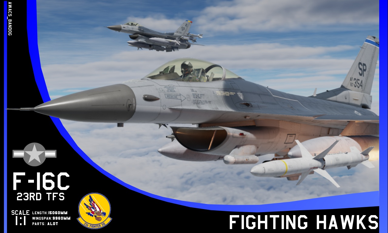 23rd Tactical Fighter Squadron 'Fighting Hawks' F-16C