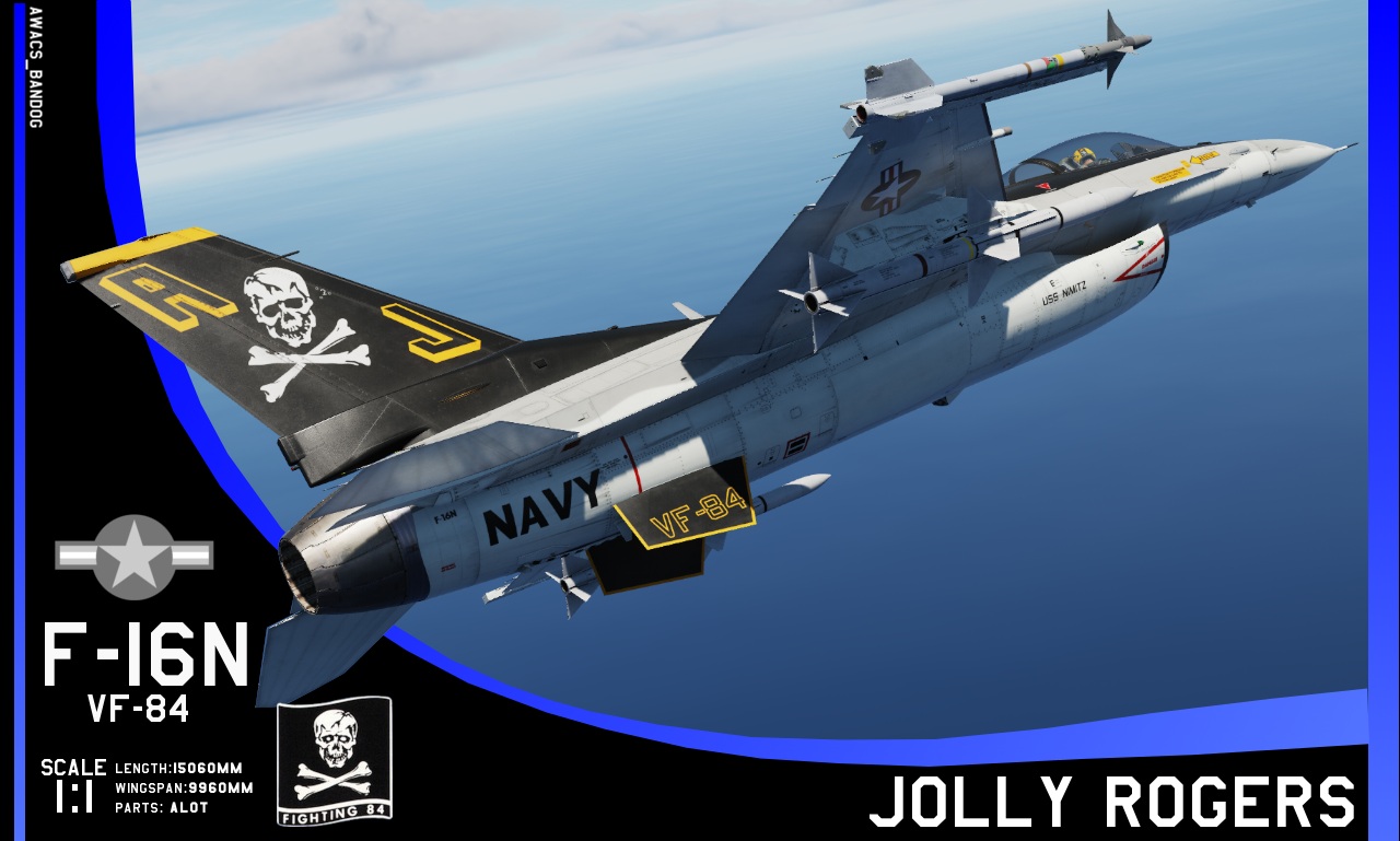Fighter Squadron 84 ‘Jolly Rogers’ F-16N (REMASTER)