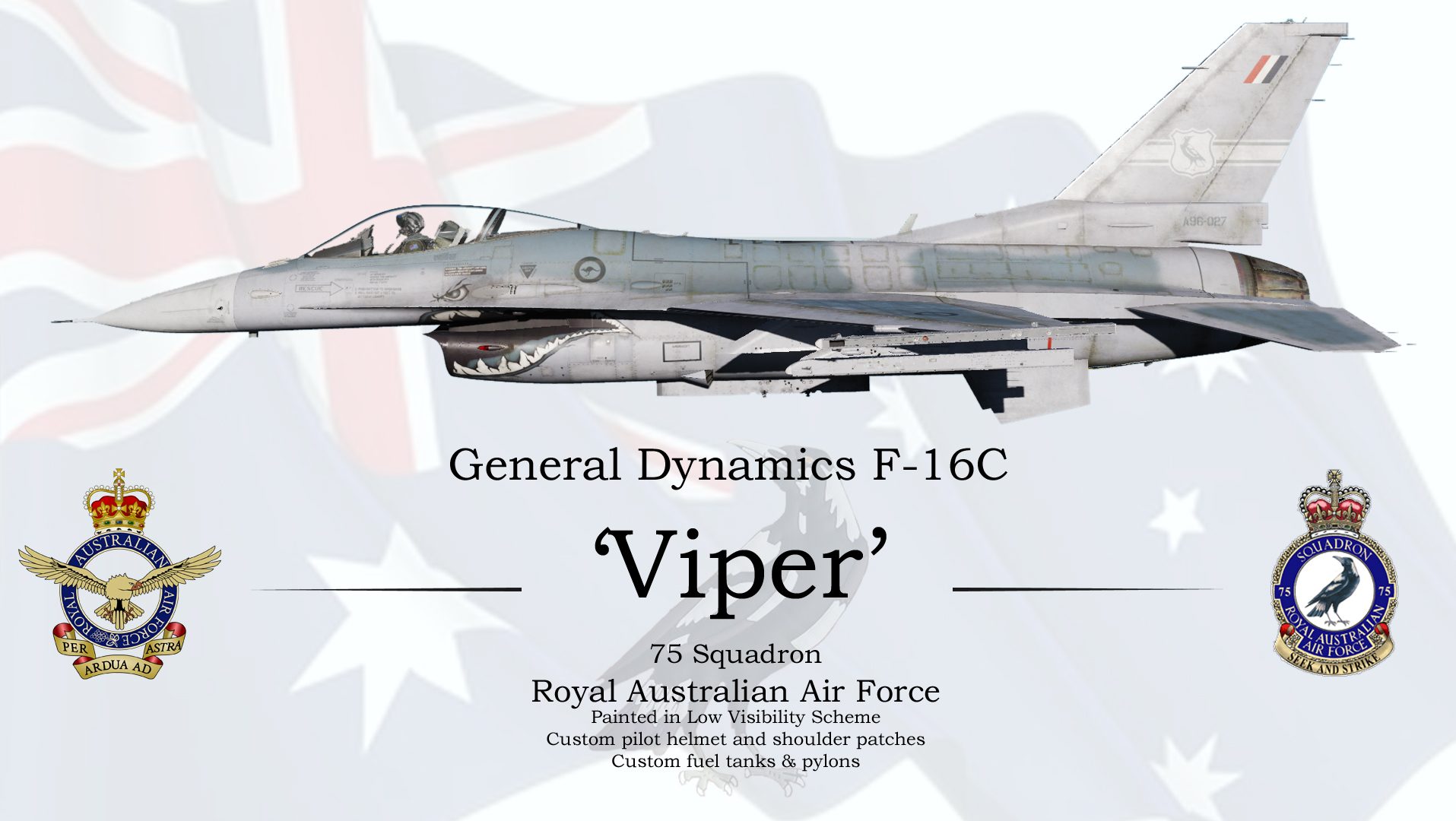 RAAF 75 Sqn F-16C - LV Scheme