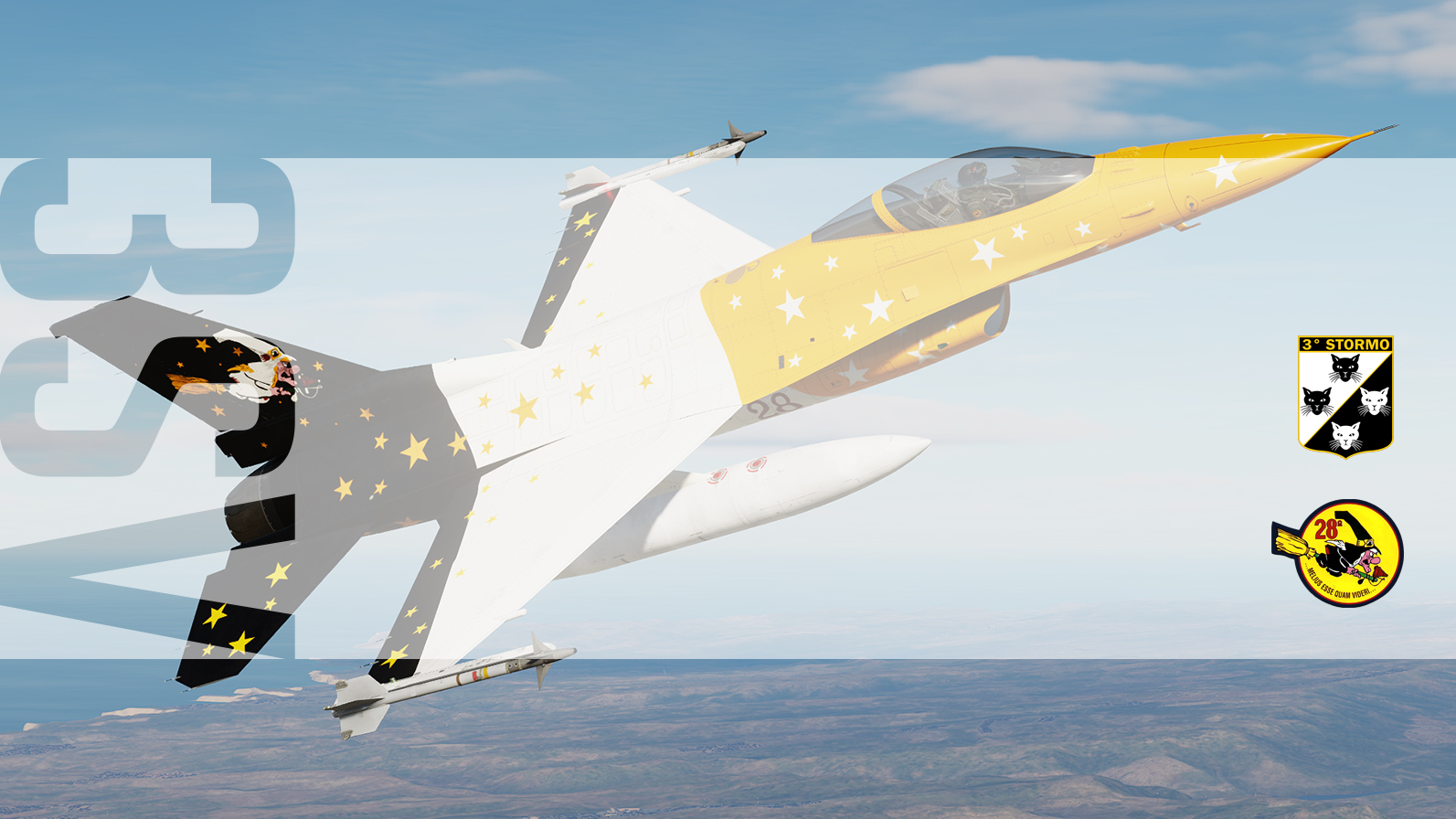 F-16C "STREGA" Special Color AMI 3° Stormo 28° Gruppo (Fictional) 3.0 UPDATED New Pilot