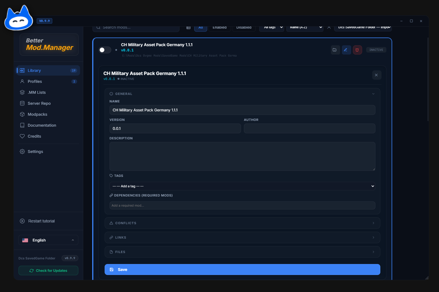 Better Mods Manager (BMM) v0.9.8