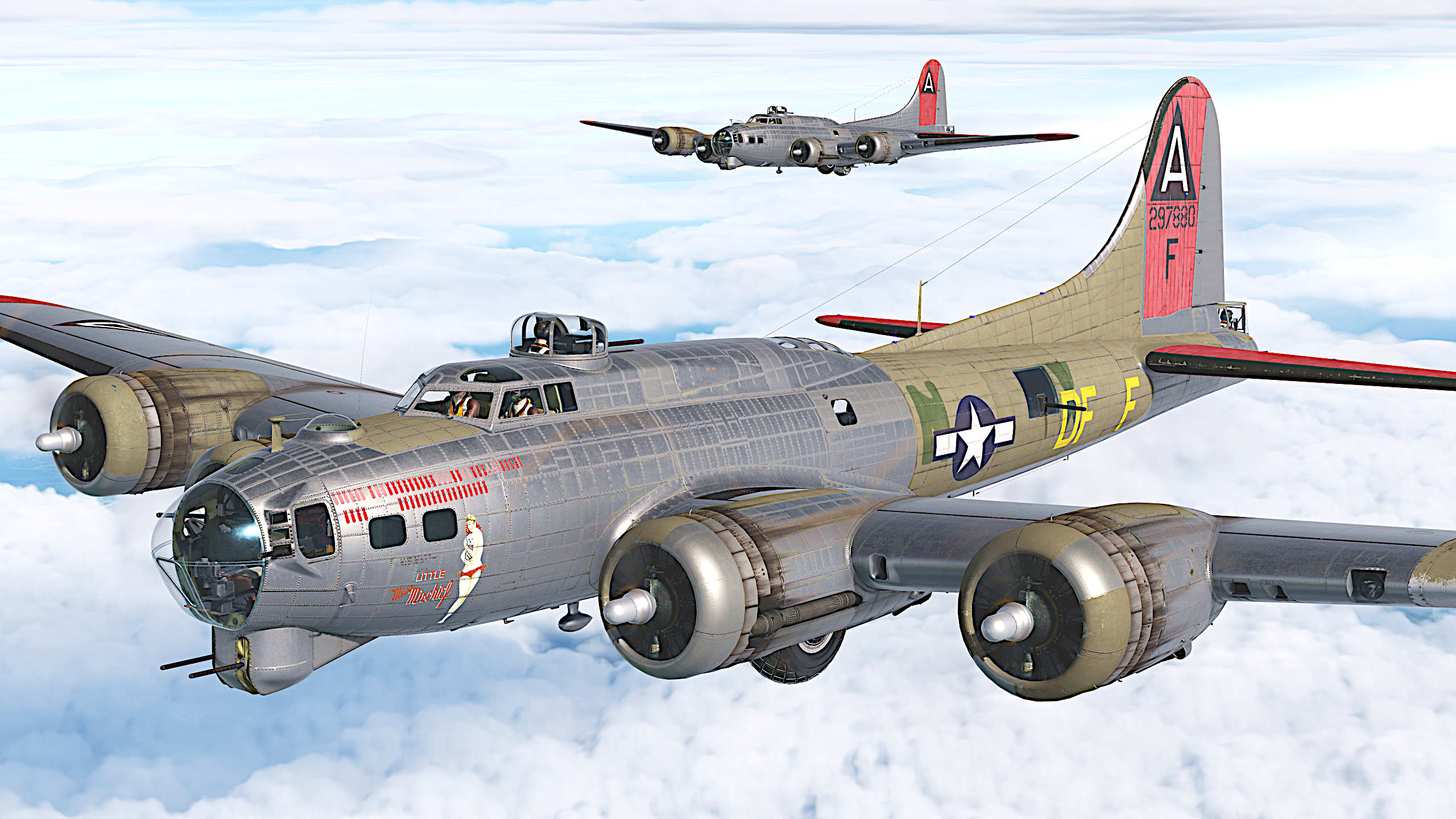B-17G 'Little Miss Mischief'  of the 324th BS , 91st BG