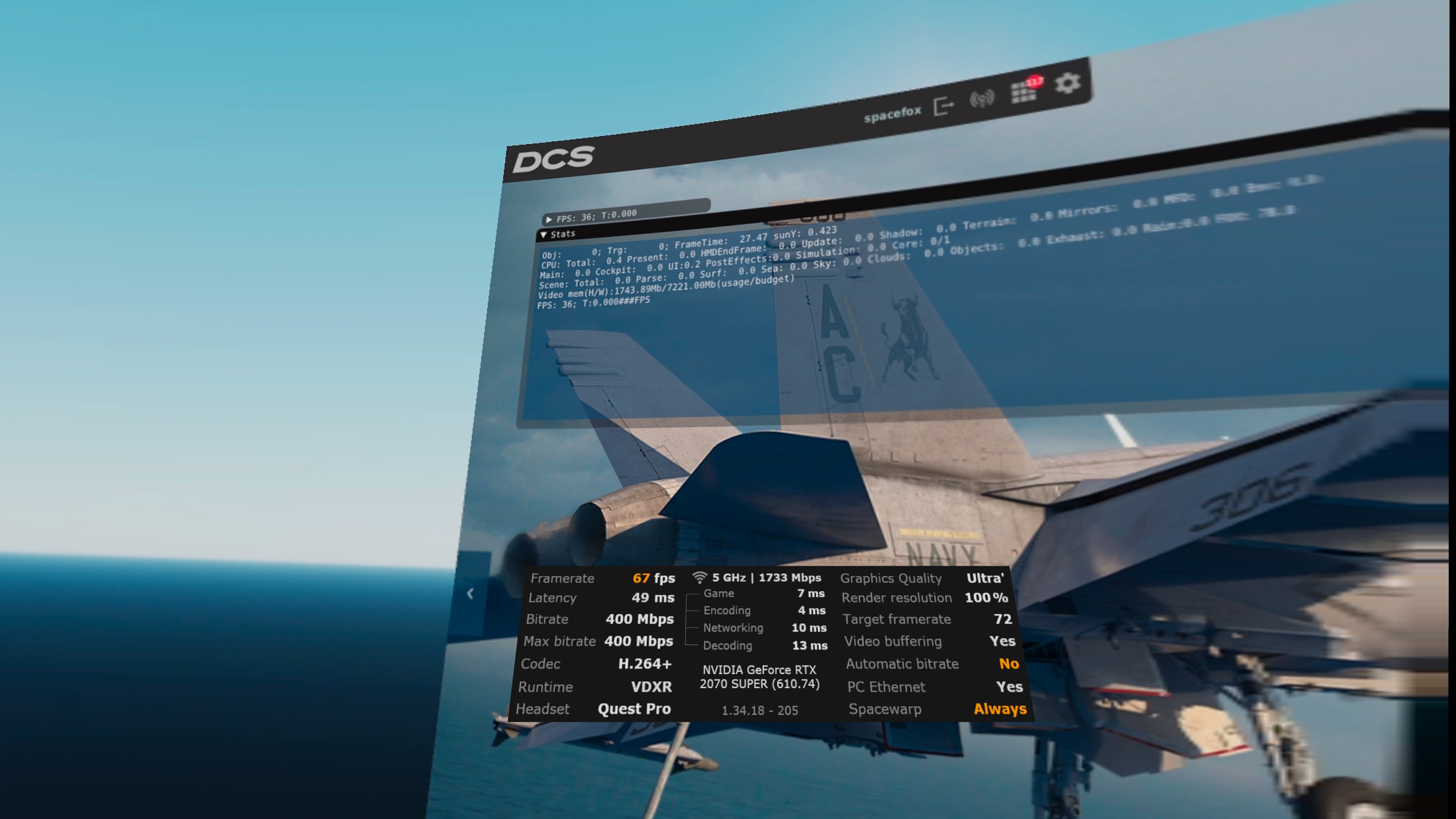 No Hangar VR Calm Blue