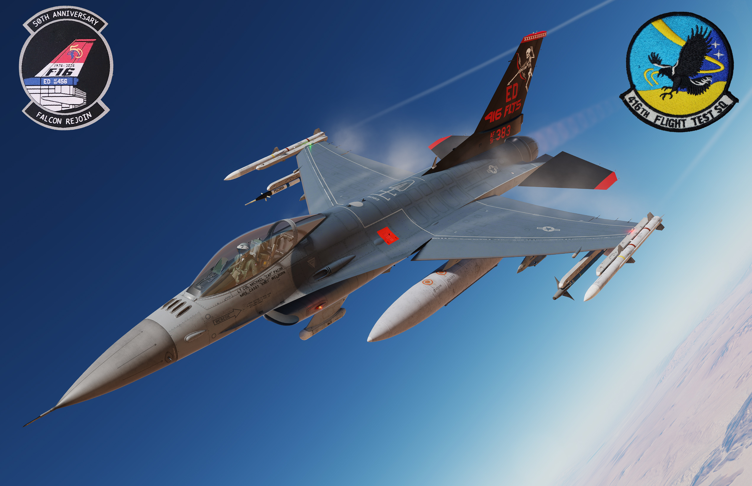 91-0383 "Falcon Rejoin" , 416th Flight Test Squadron, 412th Test Wing, Edwards AFB, CA (2024)