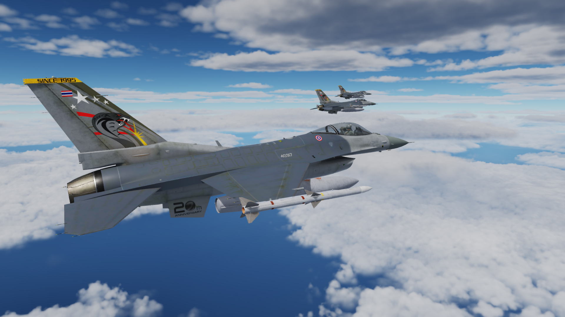 RTAF F-16 eMLU 403Sqn "40317" (20Th Anniversary) Version Clean design, less flashy 