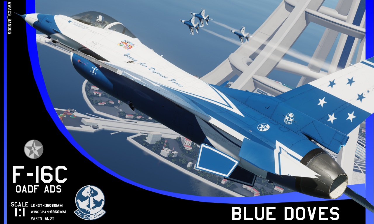 Ace Combat - Osean Air Defense Force Air Demonstration Squadron 'Blue Doves' F-16C