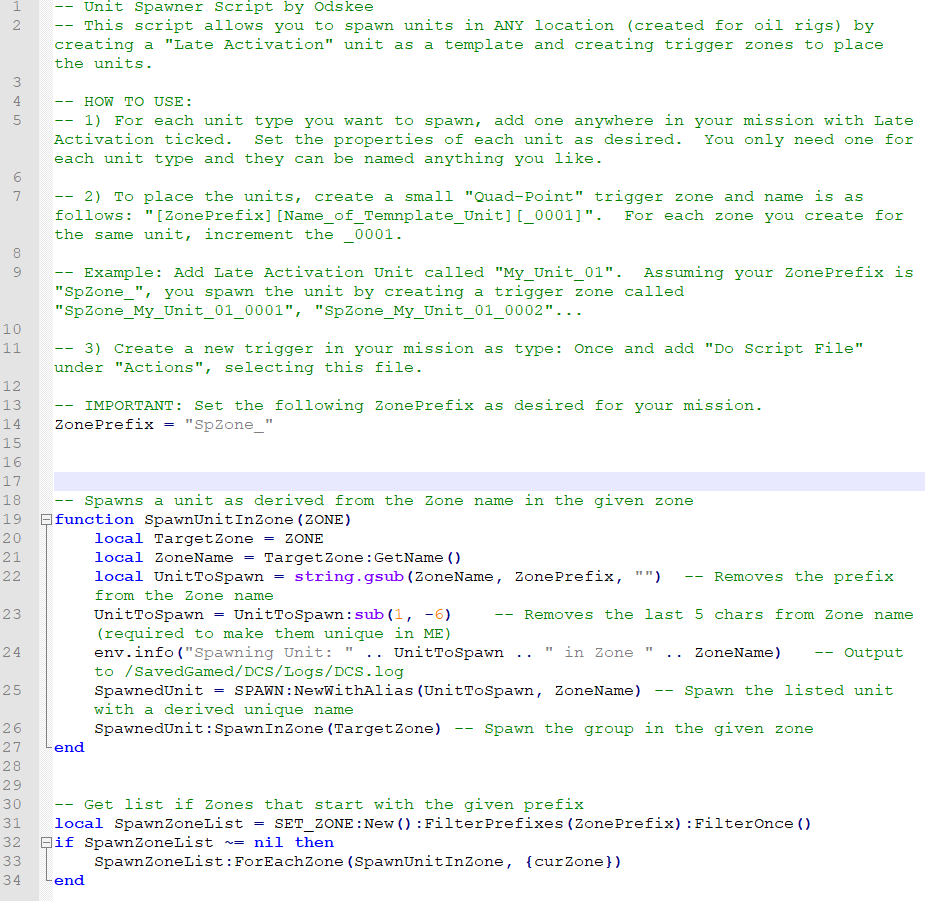 Unit Spawner Script