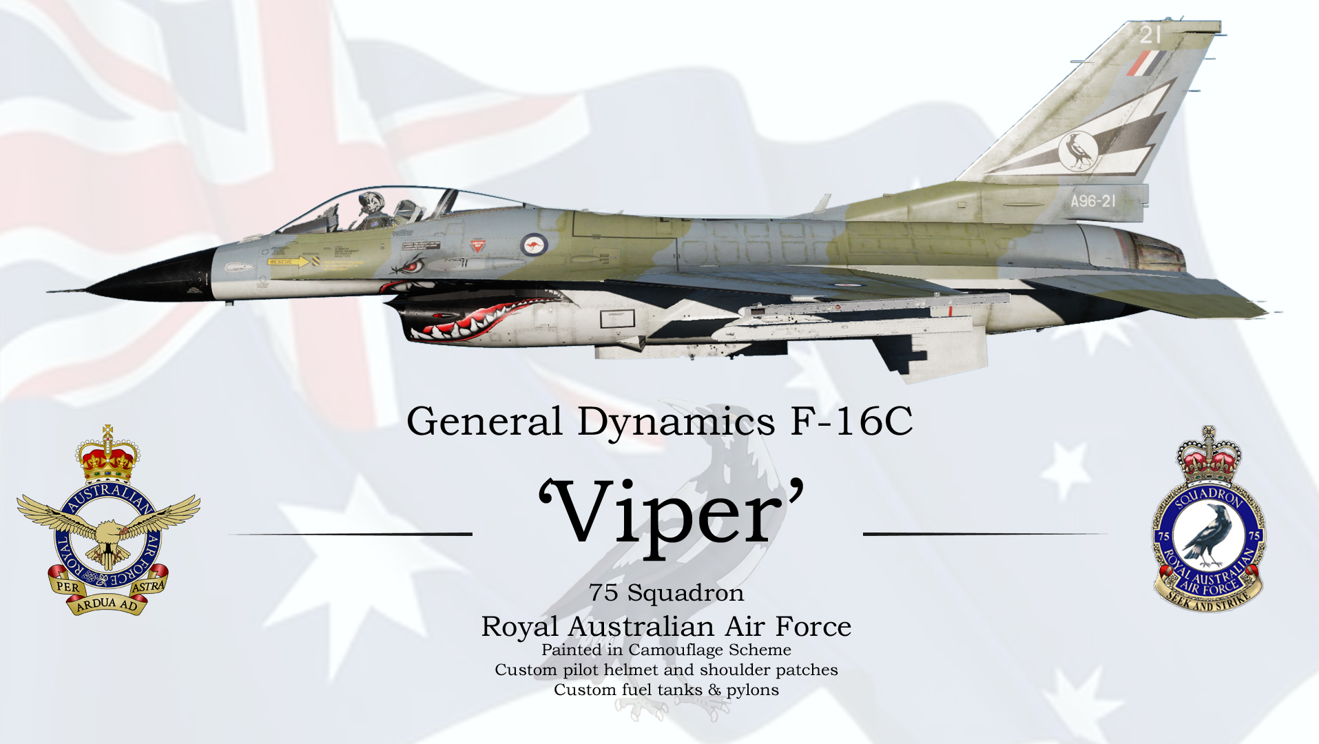 RAAF 75 Sqn F-16C - Camouflage Scheme