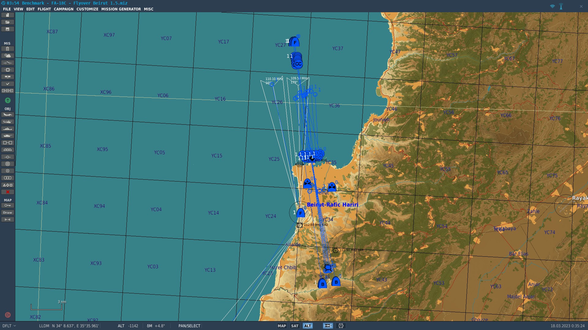 Benchmark - F/A-18C - Flyover Beirut 1.6