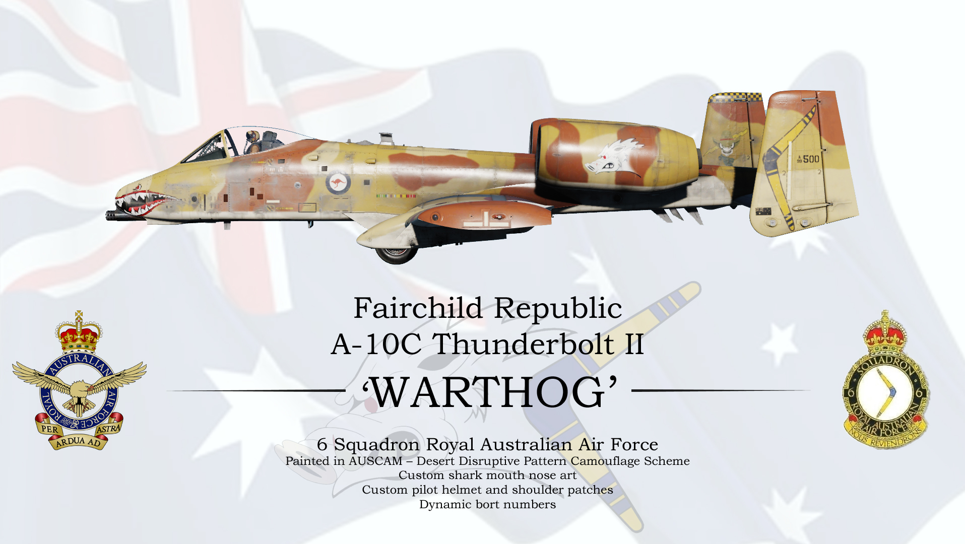 RAAF 6 Sqn A-10CII - Desert Visibility Scheme